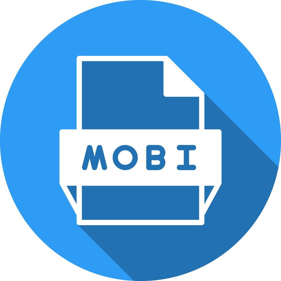 icono de formato de archivo mobi vector