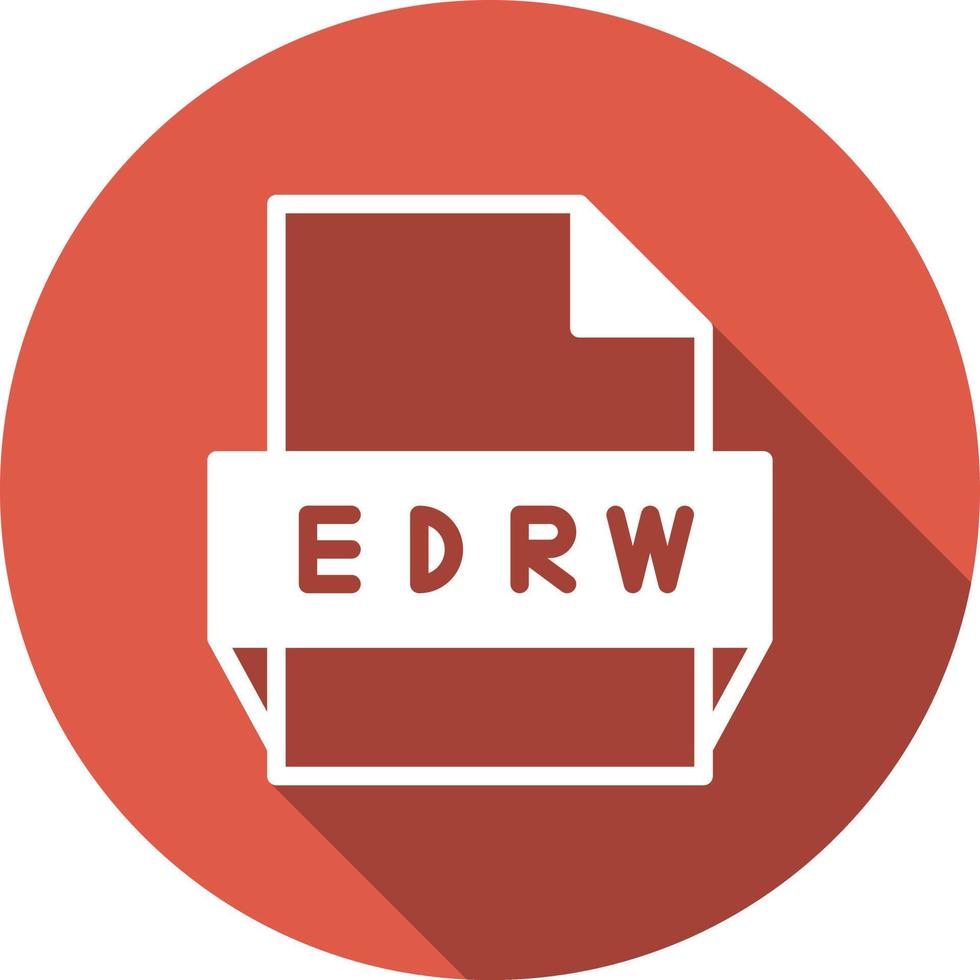 icono de formato de archivo edrw vector