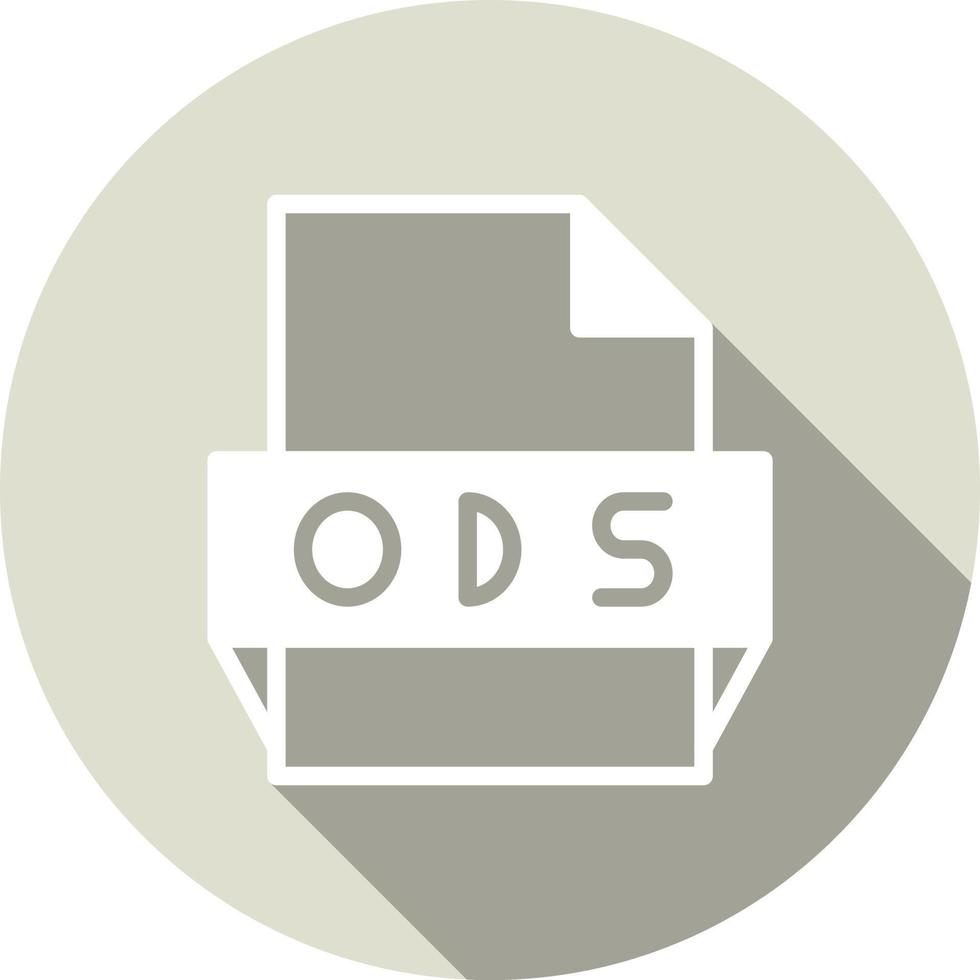 icono de formato de archivo ods vector