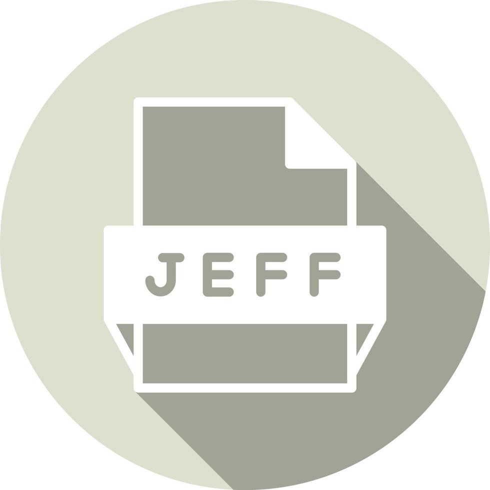 icono de formato de archivo jeff vector