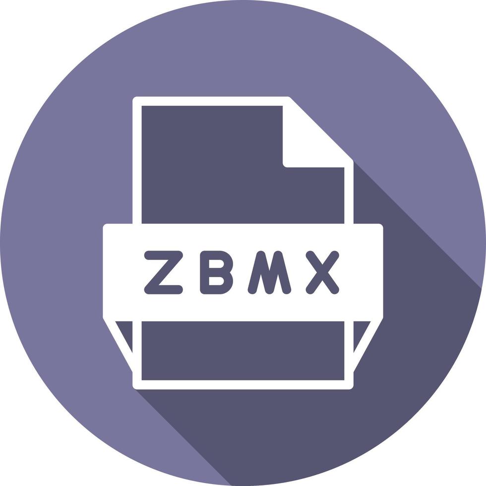 Zbmx File Format Icon vector