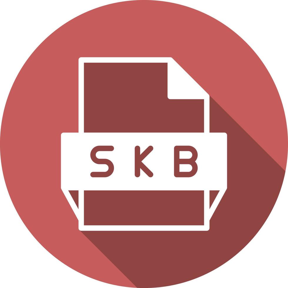 icono de formato de archivo skb vector