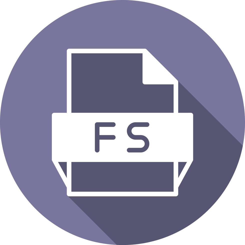 icono de formato de archivo fs vector