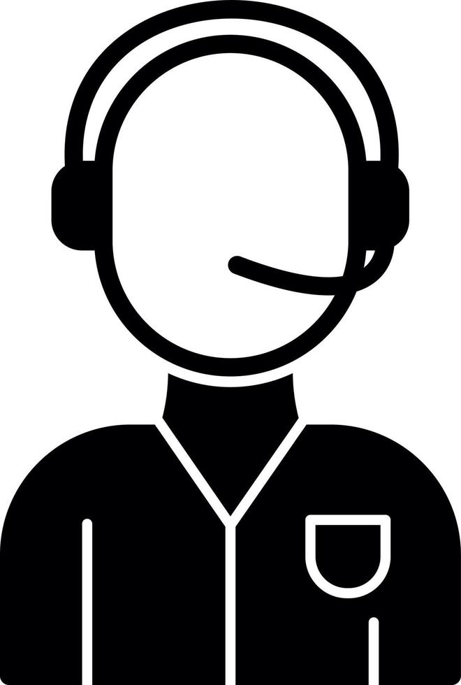 Customer Service Agent Vector Icon Design
