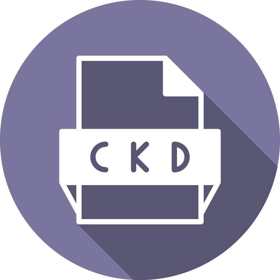 icono de formato de archivo ckd vector