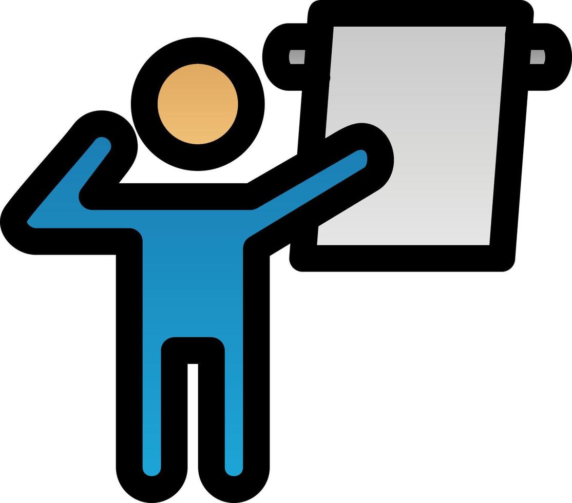 Man hanging Towel Vector Icon Design