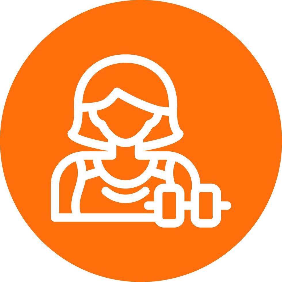 Woman Fitness Vector Icon Design