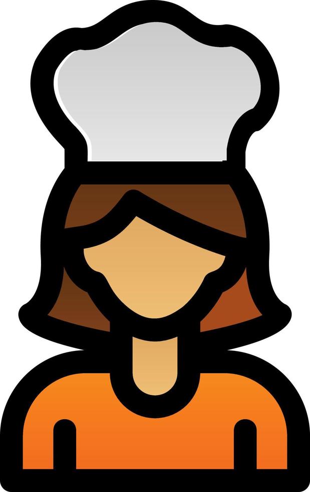 Chef Woman Vector Icon Design