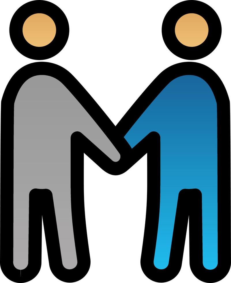 Friends Standing Vector Icon Design