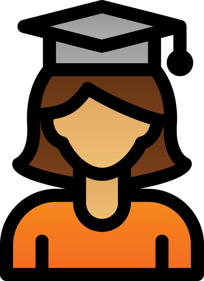 Graduated Lady Vector Icon Design