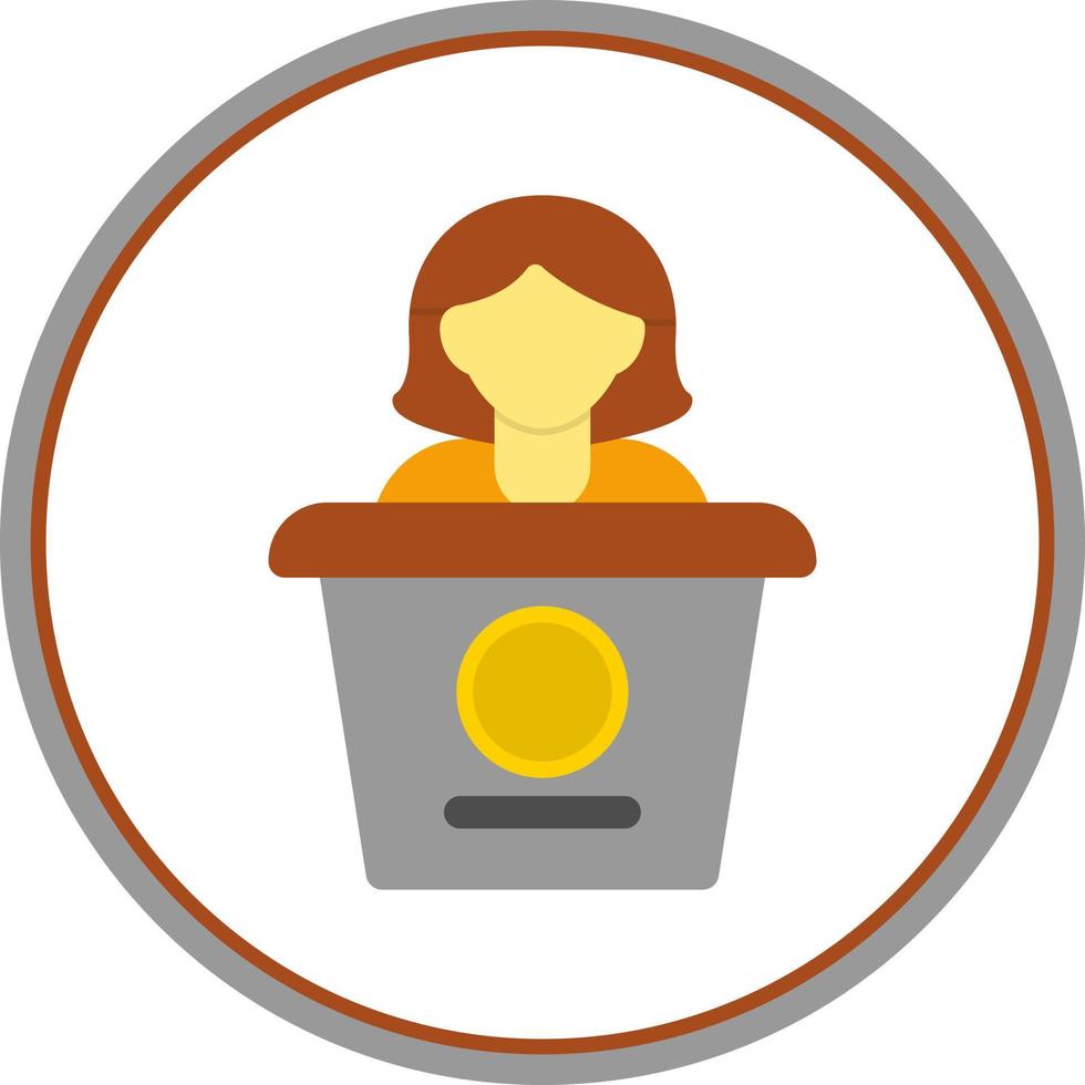 Woman Anchor Vector Icon Design