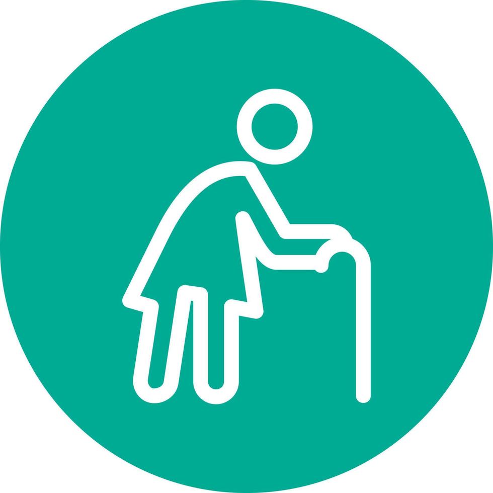 Old Woman Vector Icon Design
