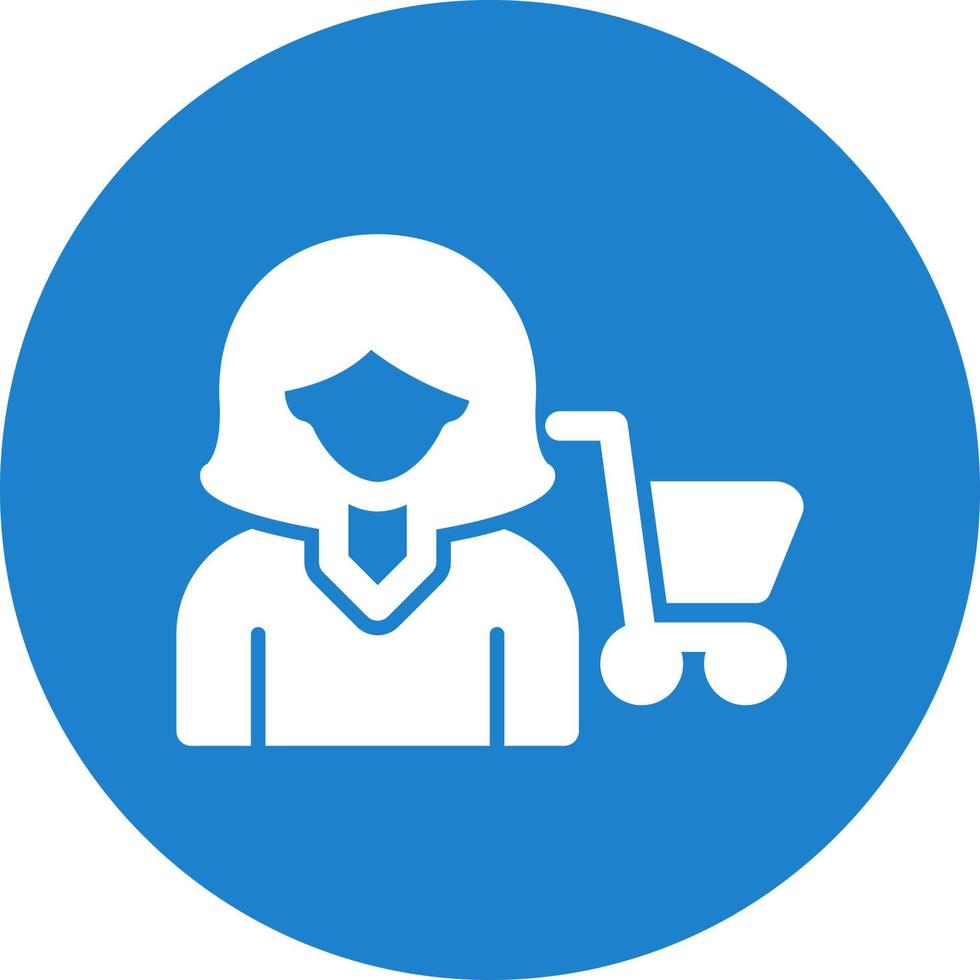 Woman Shopping Vector Icon Design