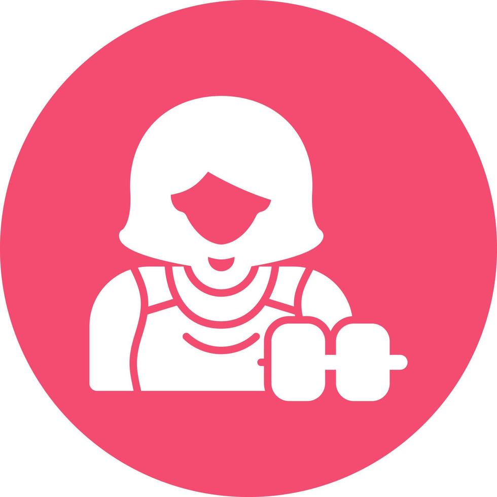 Woman Fitness Vector Icon Design
