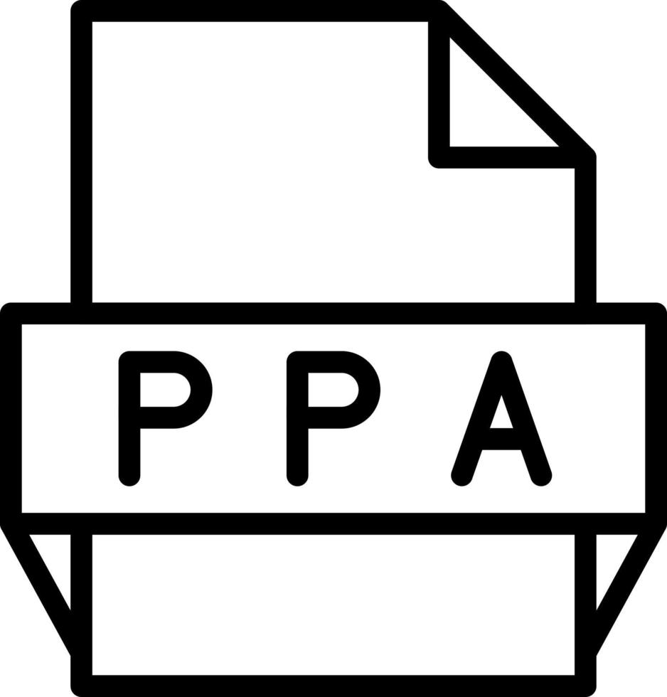 Ppa File Format Icon vector