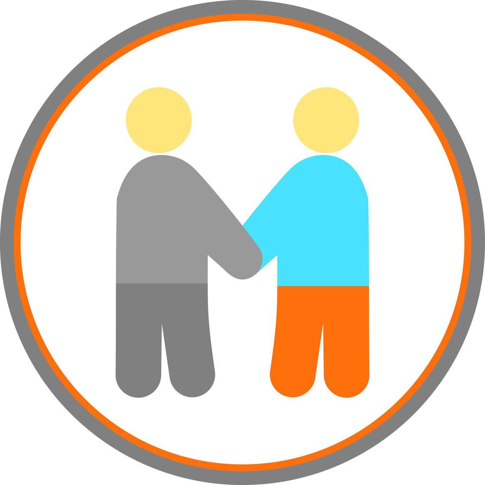 Friends Standing Vector Icon Design