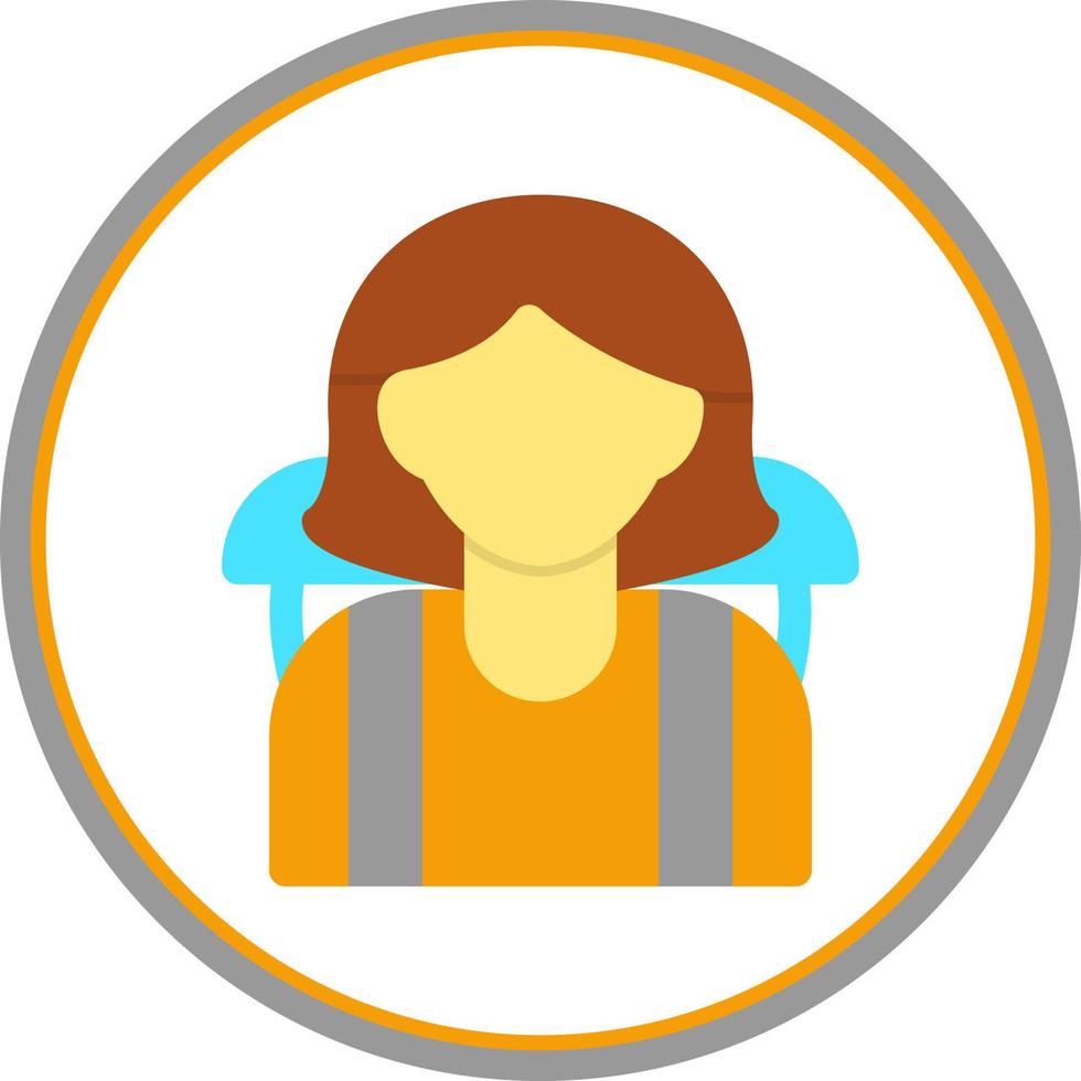 diseño de icono de vector de mujer viajera