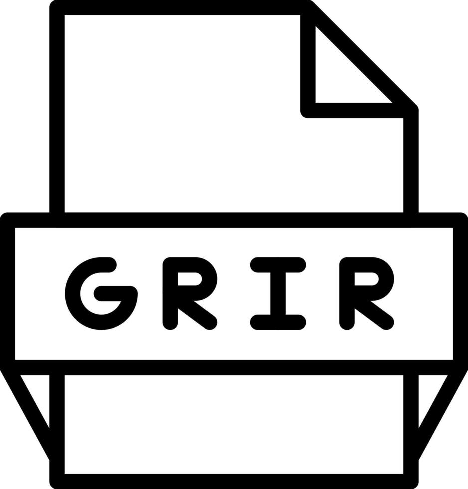 icono de formato de archivo grir vector