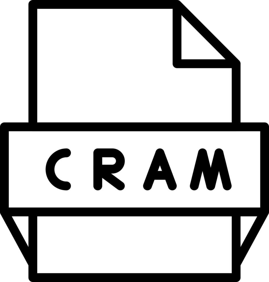 Cram File Format Icon vector