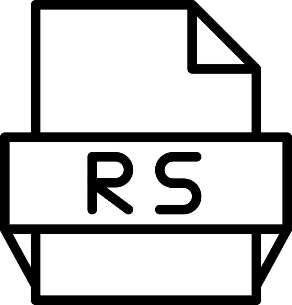 Rs File Format Icon vector