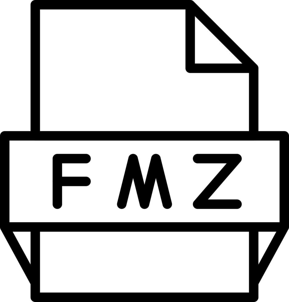 icono de formato de archivo fmz vector