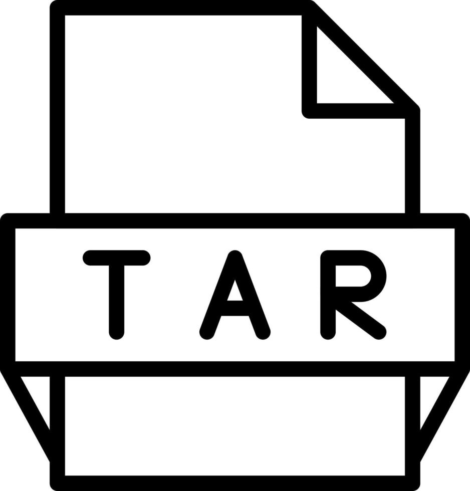 Tar File Format Icon vector