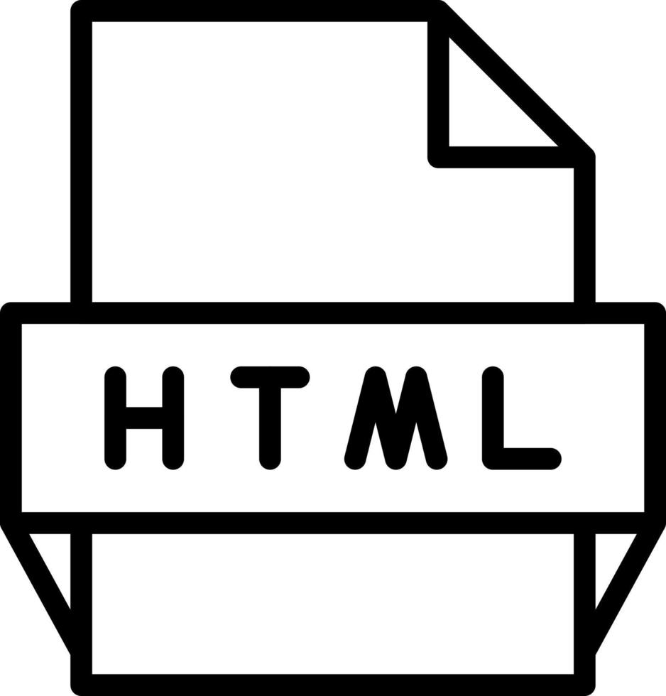 icono de formato de archivo html vector