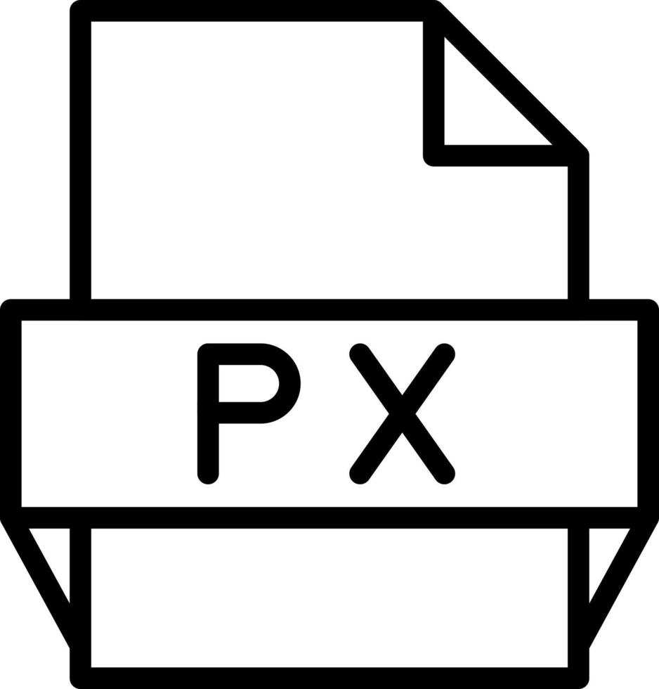 icono de formato de archivo px vector