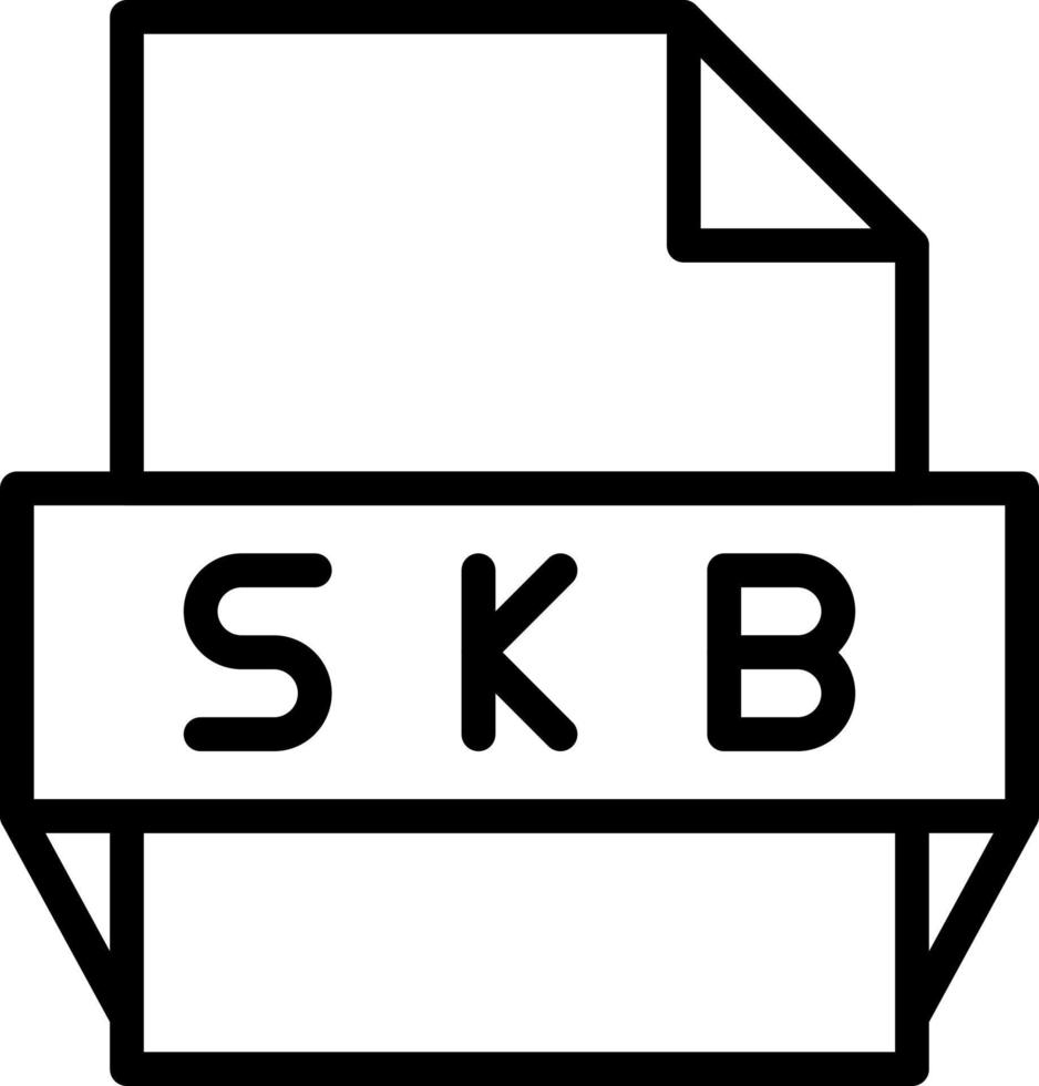 icono de formato de archivo skb vector