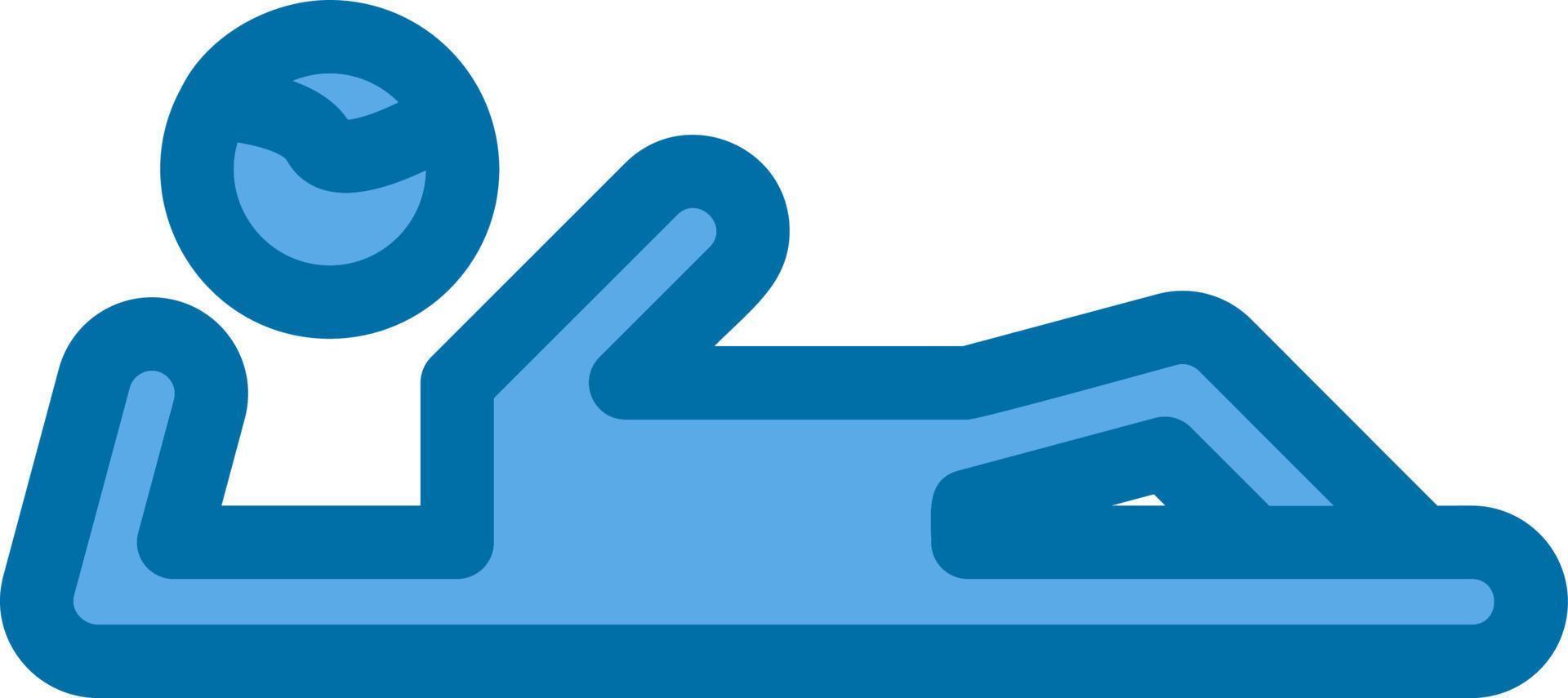 Lying Down Vector Icon Design