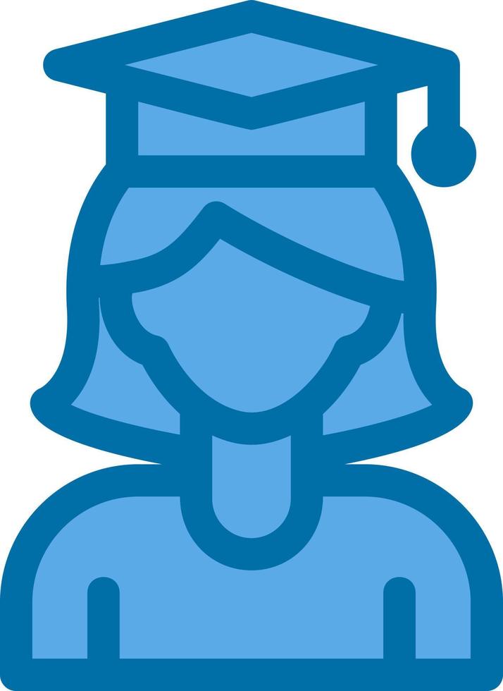 Graduated Lady Vector Icon Design