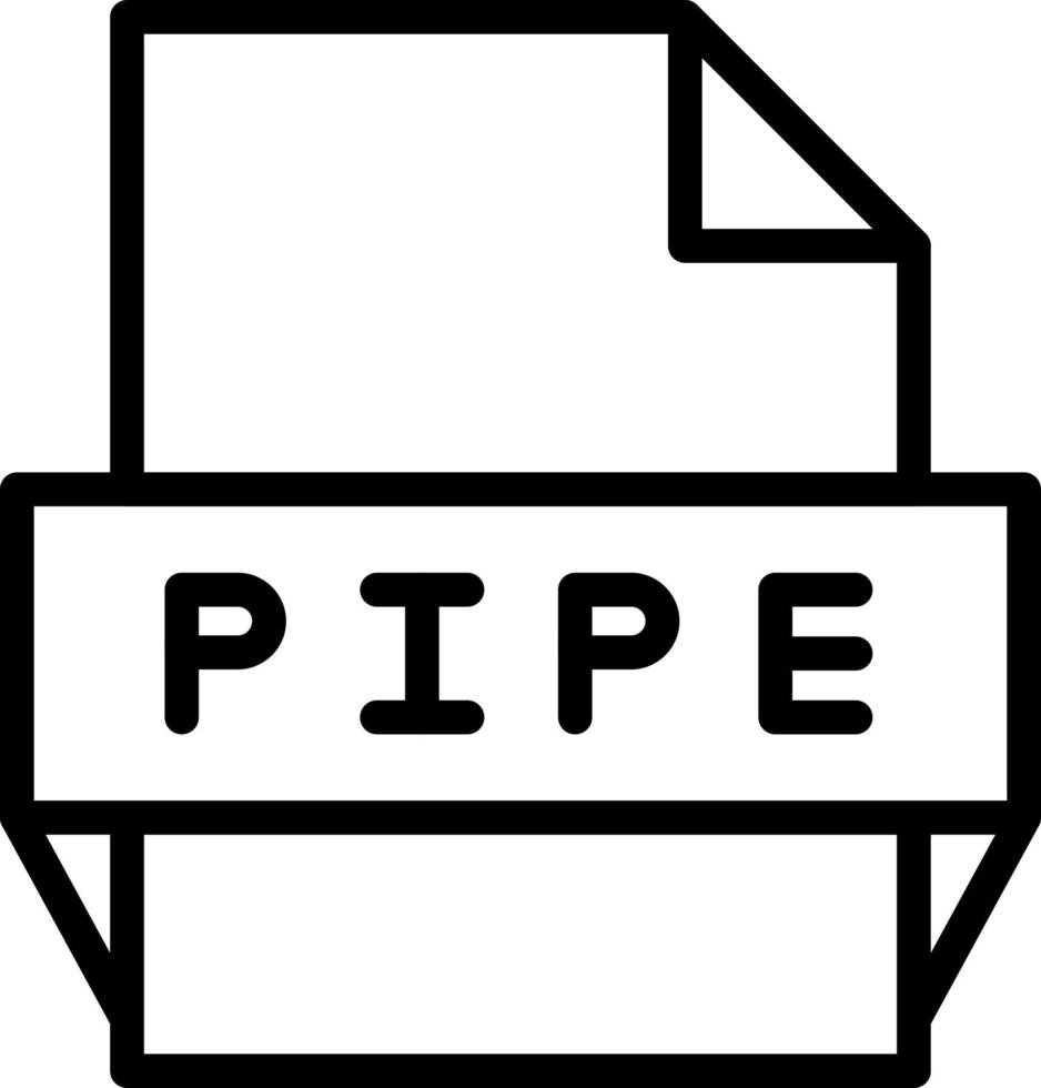 Pipe File Format Icon vector