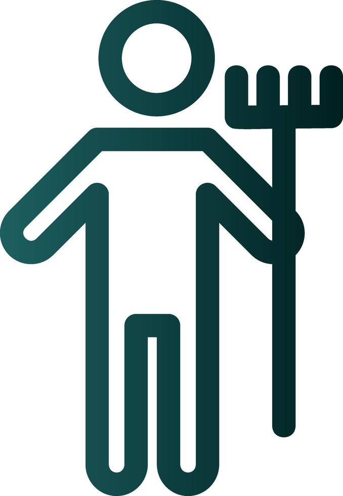 Man Holding Mop Vector Icon Design