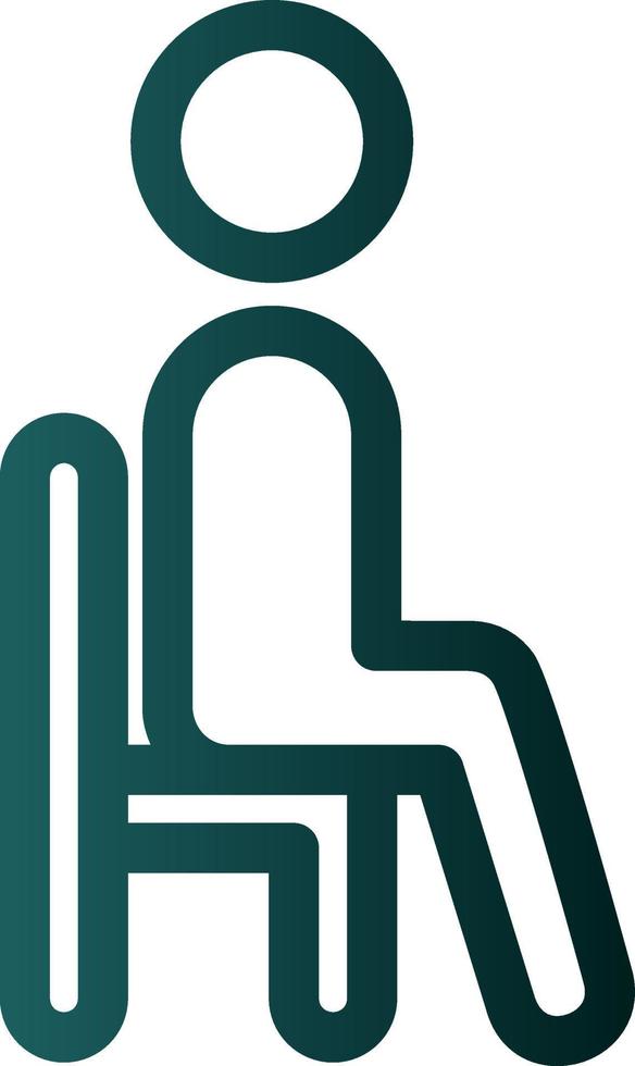 Sitting Vector Icon Design