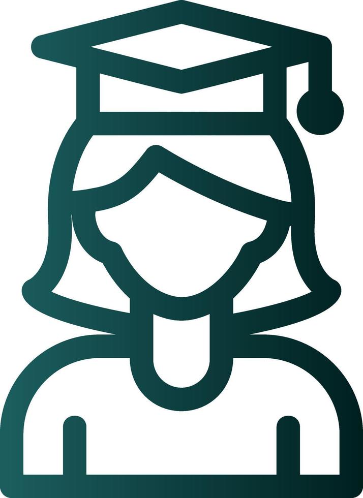 Graduated Lady Vector Icon Design