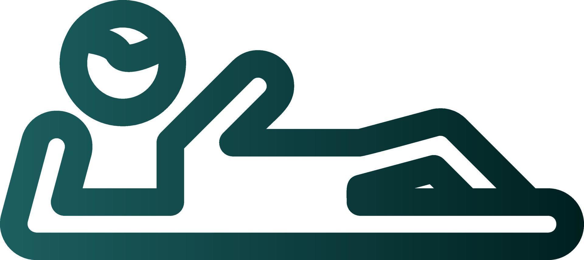 Lying Down Vector Icon Design