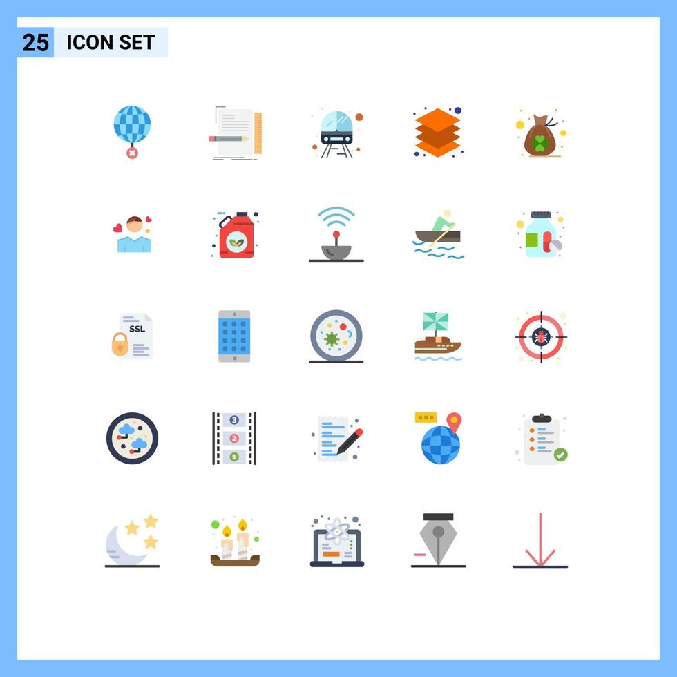 Stock Vector Icon Pack of 25 Line Signs and Symbols for design layers programming layer train Editable Vector Design Elements