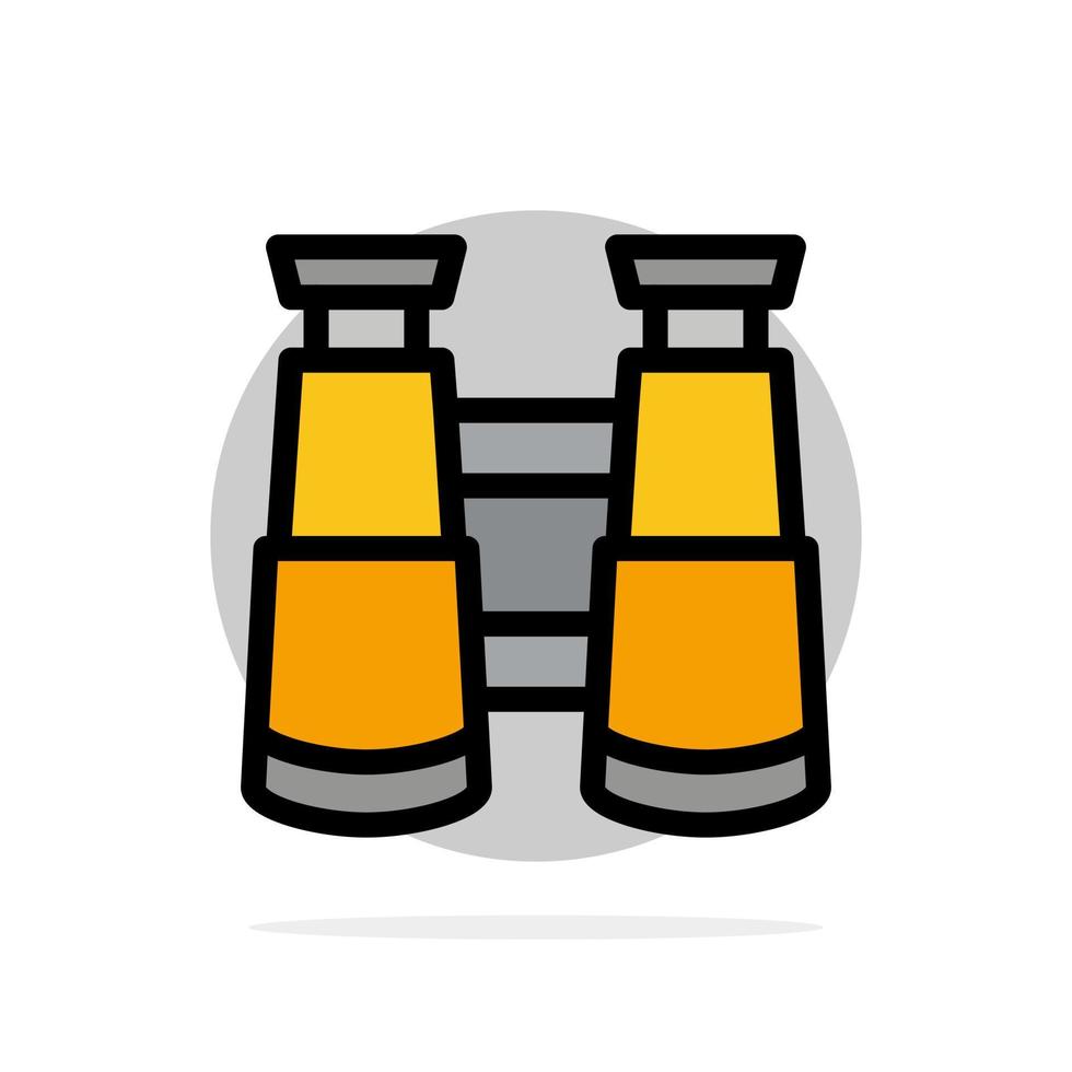 Binoculars Search Watch Abstract Circle Background Flat color Icon vector