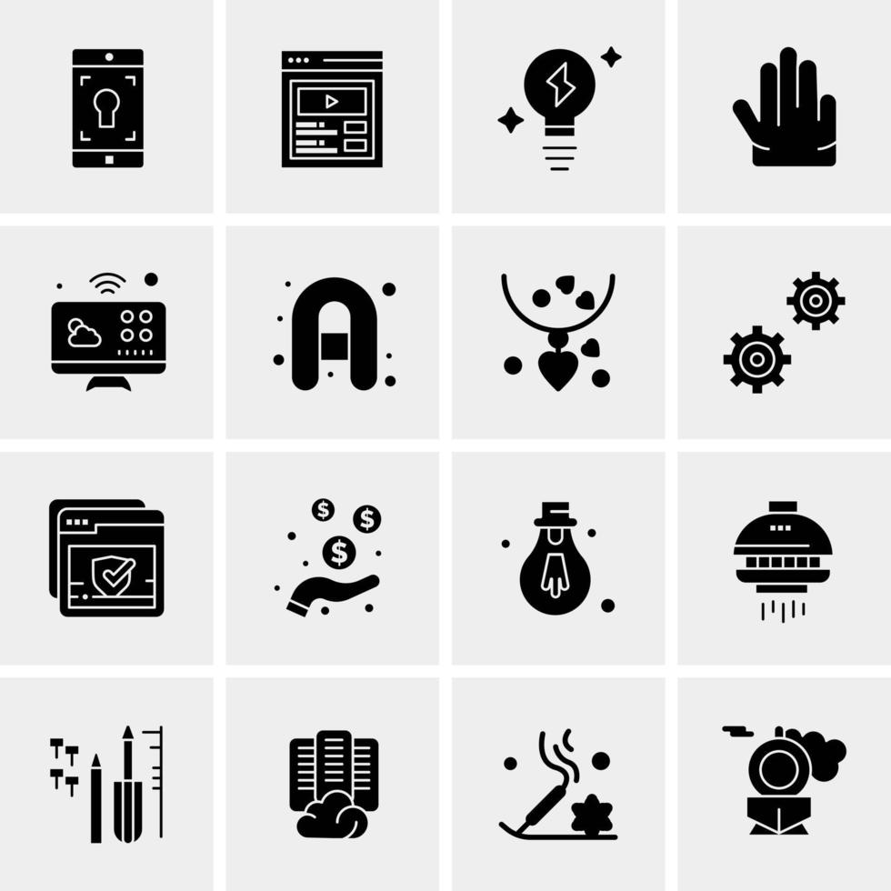 16 Universal Business Icons Vector Creative Icon Illustration to use in web and Mobile Related project