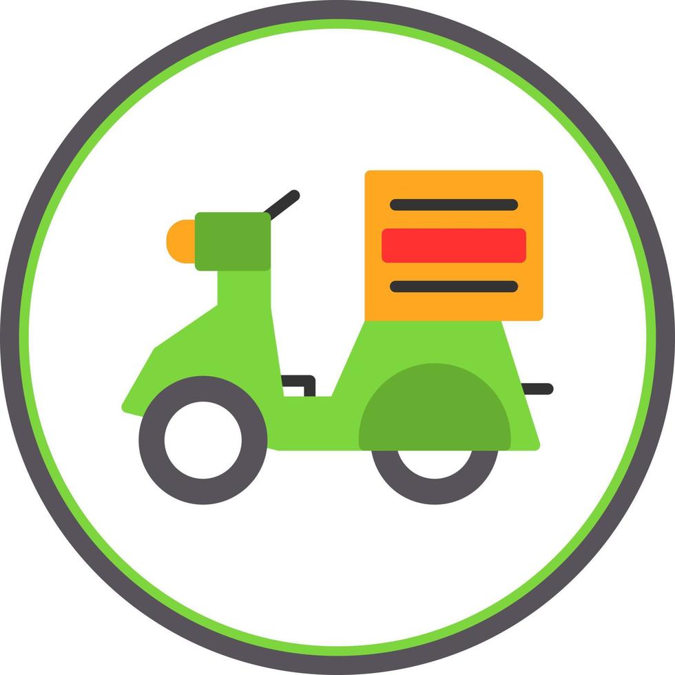 Delivery Bike Vector Icon Design