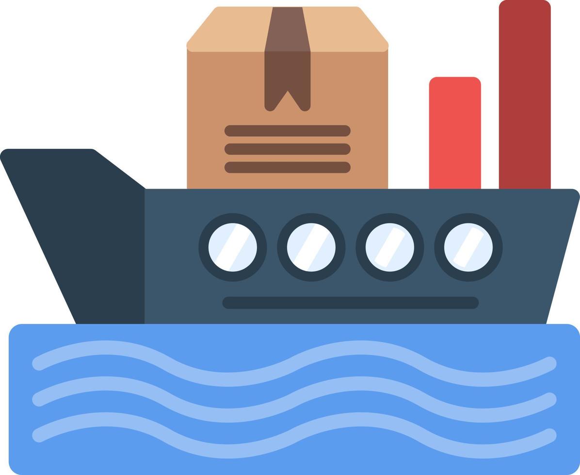 Worldwide Shipping Boat Vector Icon Design