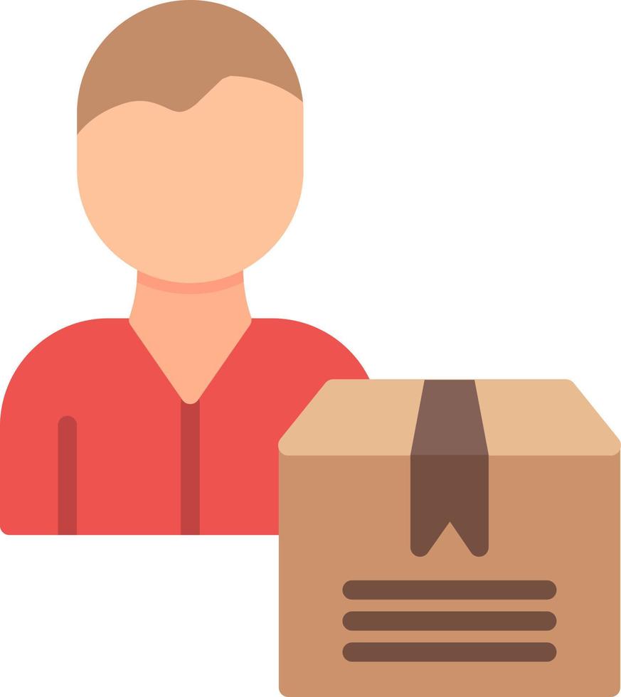 Delivery Man Vector Icon Design