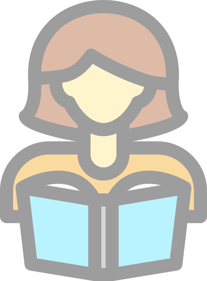 Woman Reading Vector Icon Design