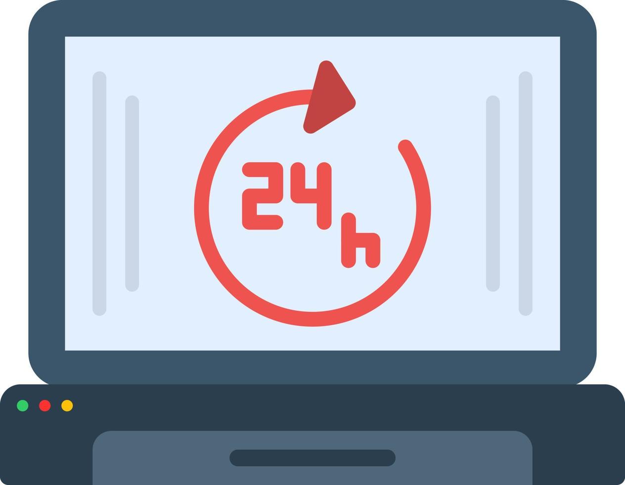 24 Hrs Open Vector Icon Design