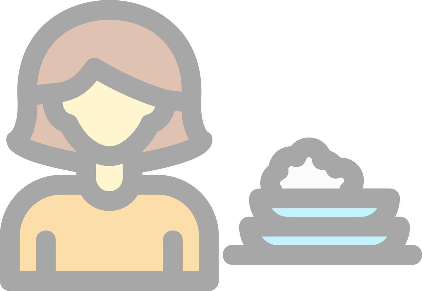 Woman Washing Dishes Vector Icon Design