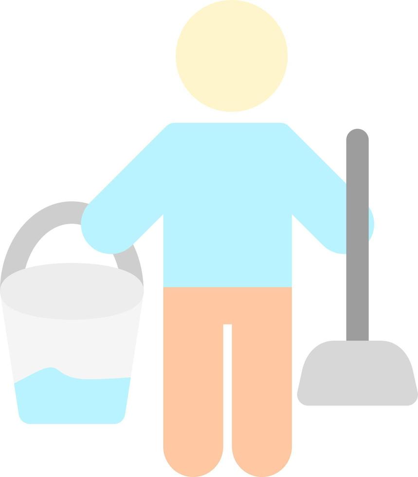 diseño de icono de vector de hombre de limpieza