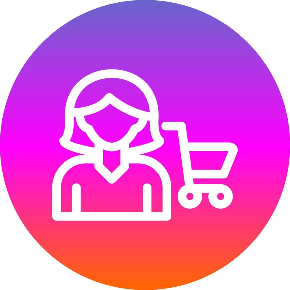 Woman Shopping Vector Icon Design