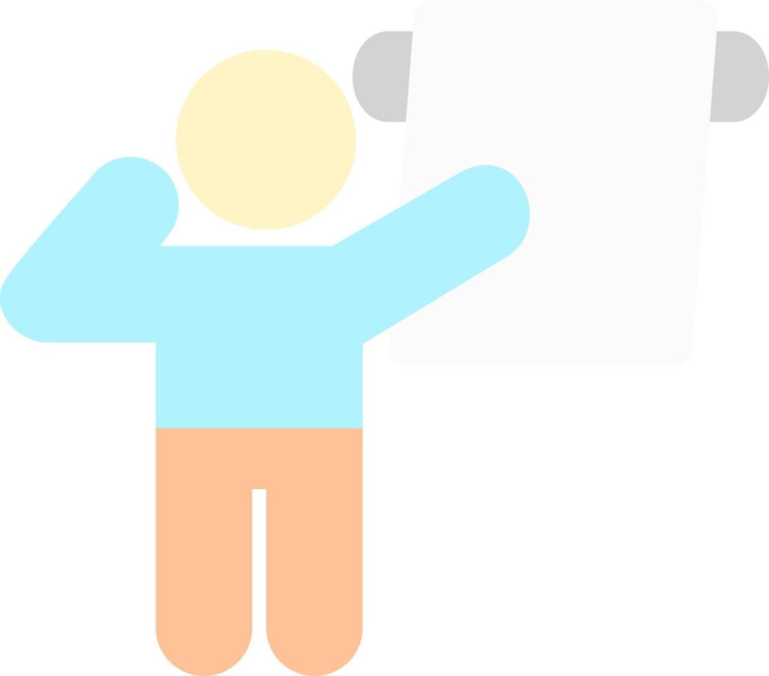 Man hanging Towel Vector Icon Design