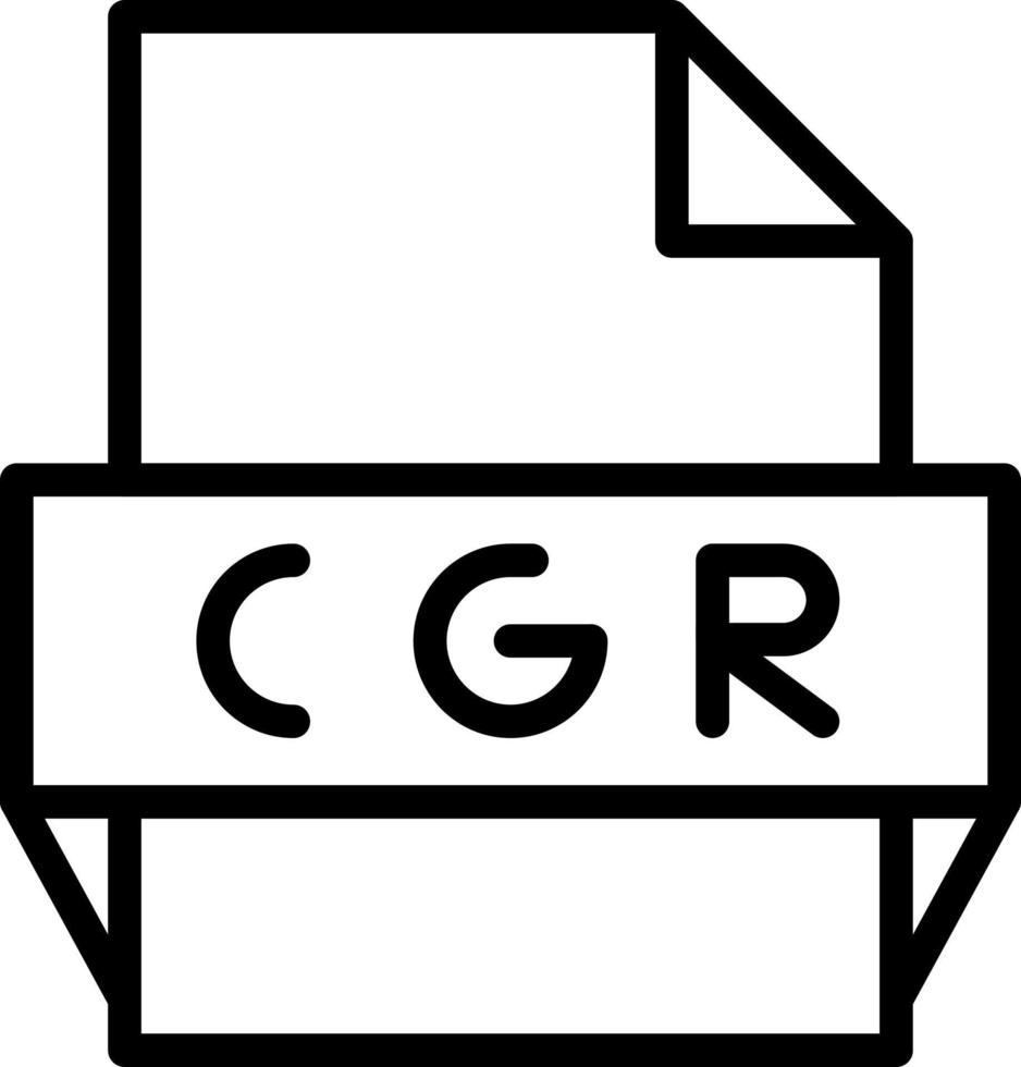 Cgr File Format Icon vector