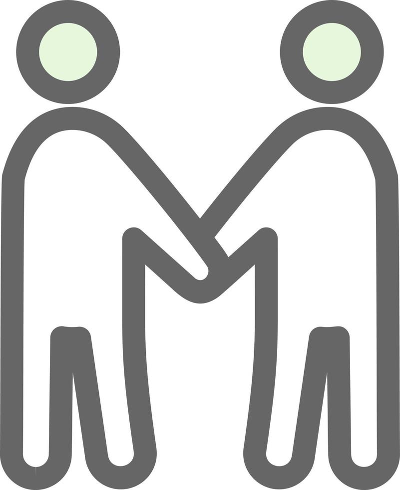 Friends Standing Vector Icon Design